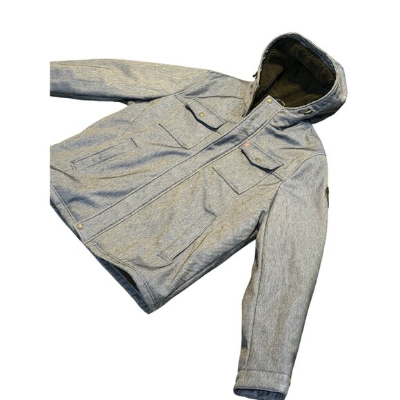 Levi's Men's Soft Shell Two Pocket Sherpa Lined Hooded Trucker Jacket Blue XL - Picture 5 of 10